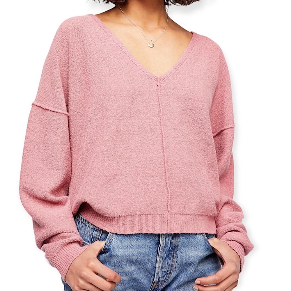 Free People Take Me Places Pullover Oversized Sweater
